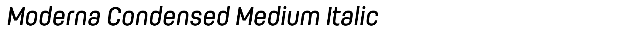 Moderna Condensed Medium Italic image